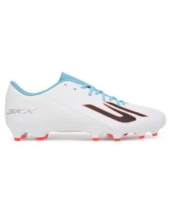 Pantofi sport barbati,  ghete de fotbal, alb, piele ecologica