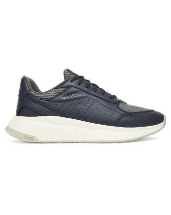 barbati  Open Blue 461, bleumarin, piele ecologica, Bleumarin