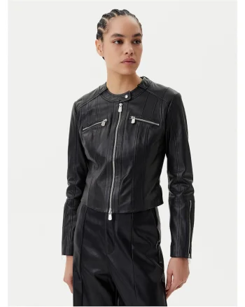 Geaca de piele,  piele, Negru