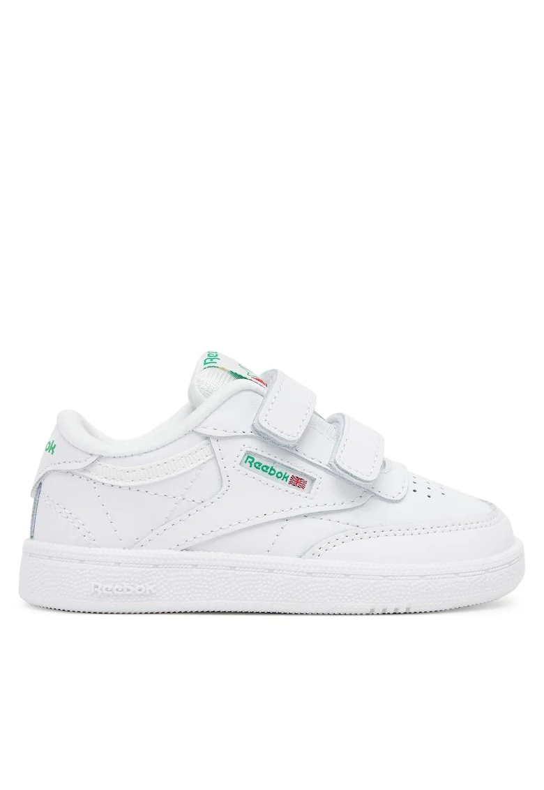 Pantofi sport copii  adidasi baieti, piele naturala, alb