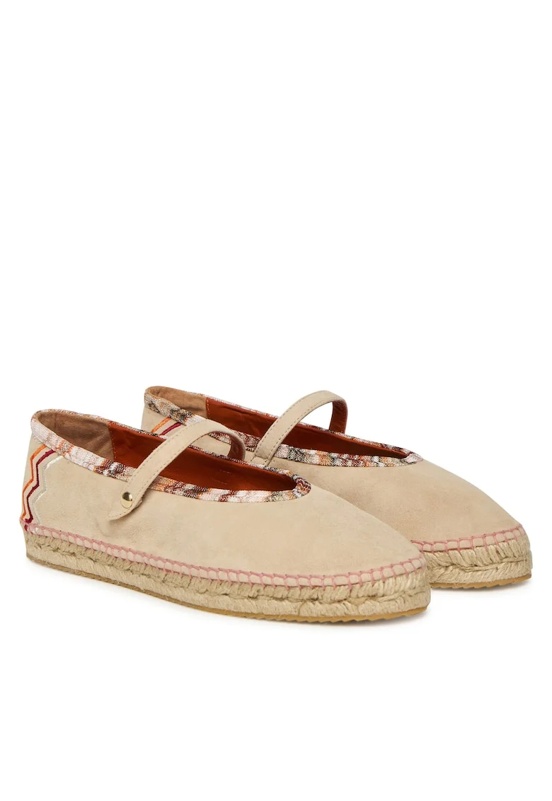 Mocasini dama,  espadrile bej, tesatura