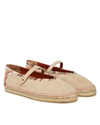 Mocasini dama,  espadrile bej, tesatura