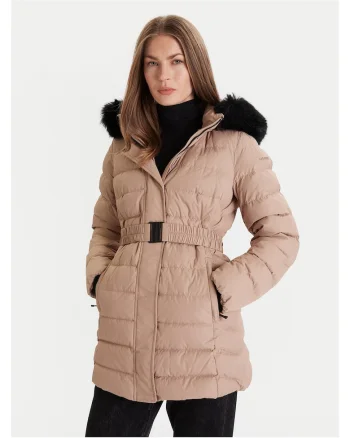 Geaca de puf bej pentru femei, Bej