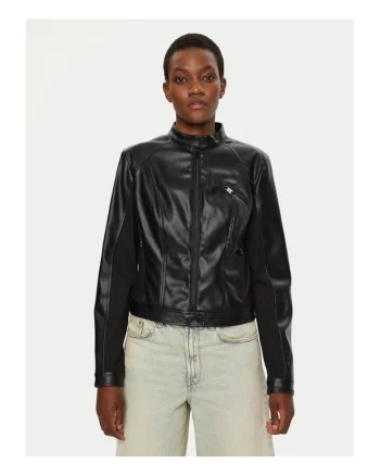 Geaca de piele,  negru