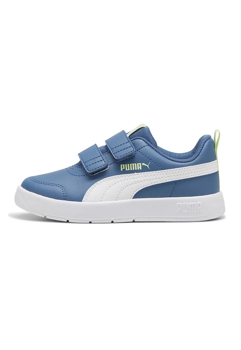 Pantofi sport Courtflex V3 cu velcro, Albastru royal/Alb murdar
