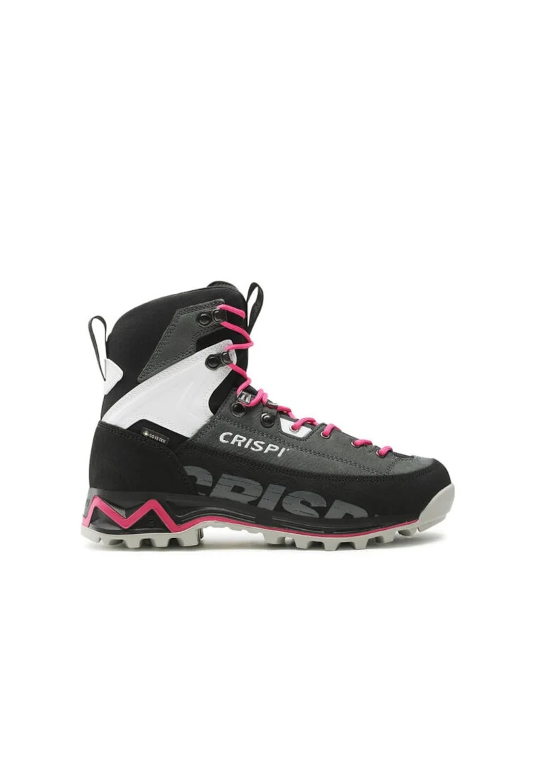 Bocanci de trekking dama,  Black Magenta, textil, gri