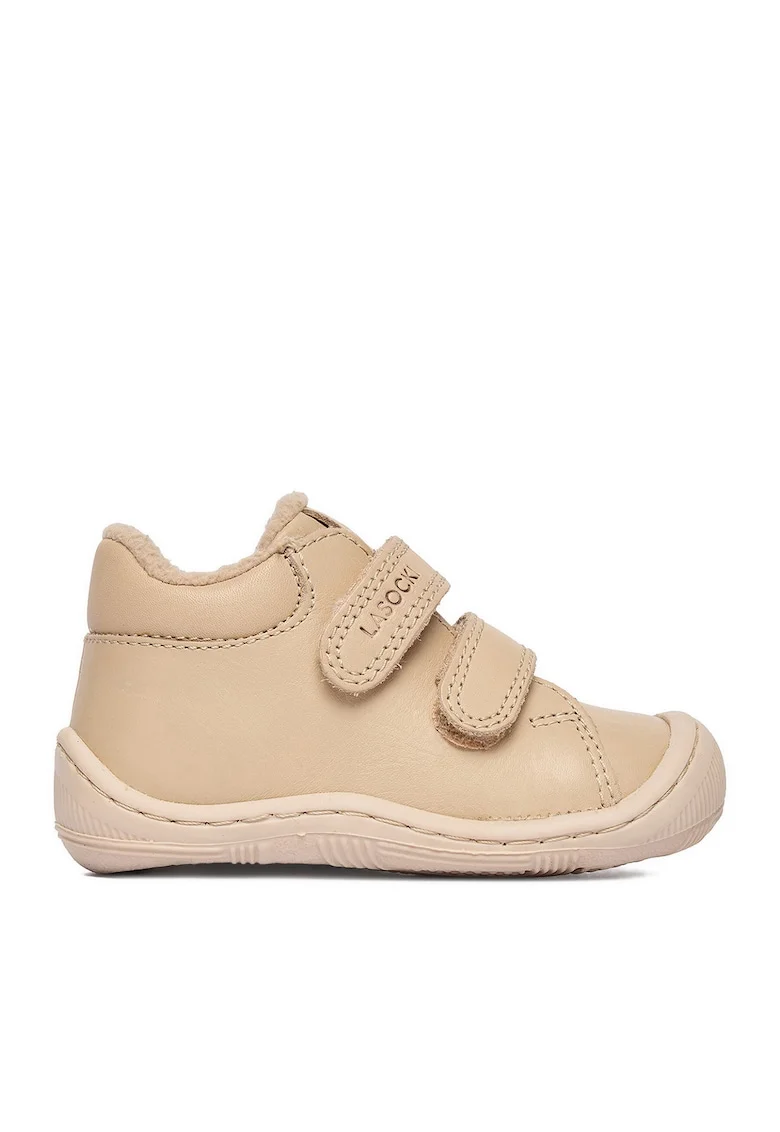 Ghete sport fete,  piele naturala, bej