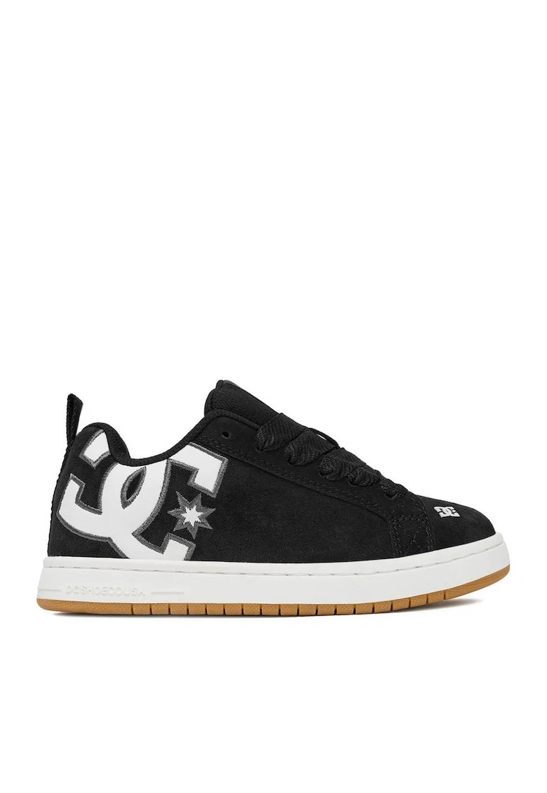 Pantofi sport copii,  adidasi baieti, negru, piele naturala