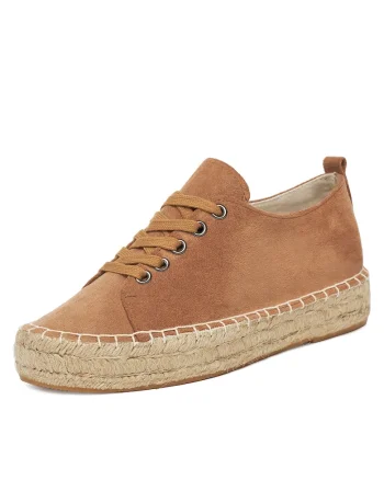 Pantofi dama  espadrile, maro, tesatura