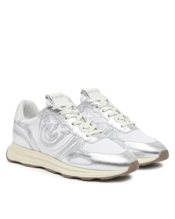 Pantofi sport dama  SS0087P085, argintii, piele naturala