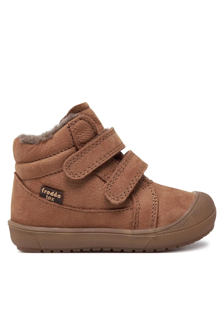Ghete sport baieti,  piele naturala, maro,