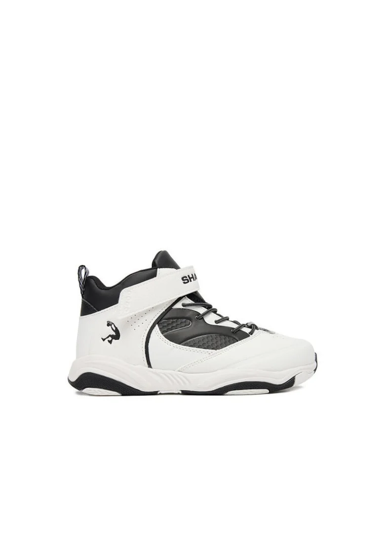Pantofi sport copii,  adidasi Shaq, alb, textil