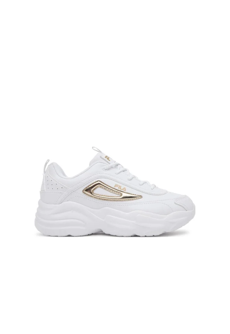Pantofi sport dama,  alb/auriu,