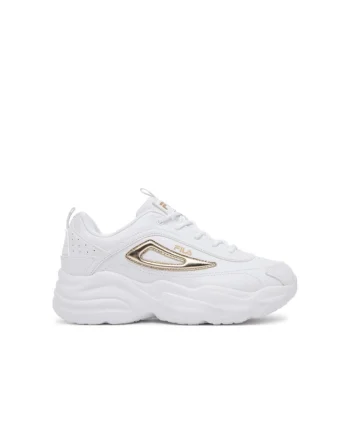 Pantofi sport dama,  alb/auriu,