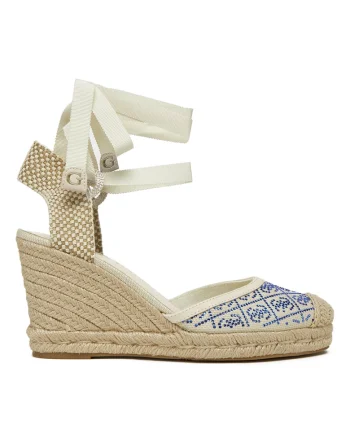 Pantofi dama,  CREM, tesatura,