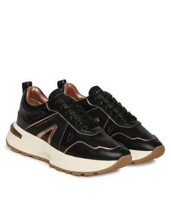 Pantofi sport dama,  ASBCLPW-21, piele naturala, negru