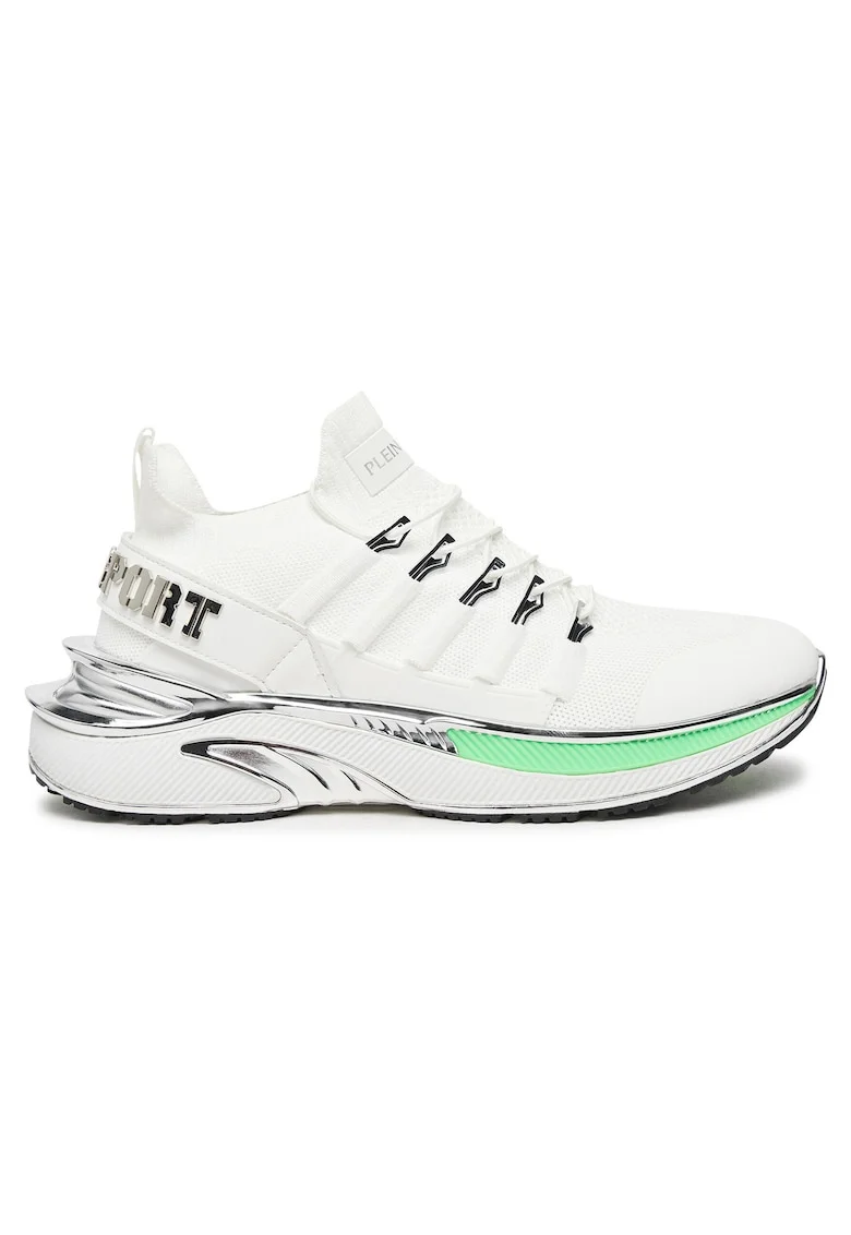 Pantofi sport barbati,  alb, textil, pentru alergare