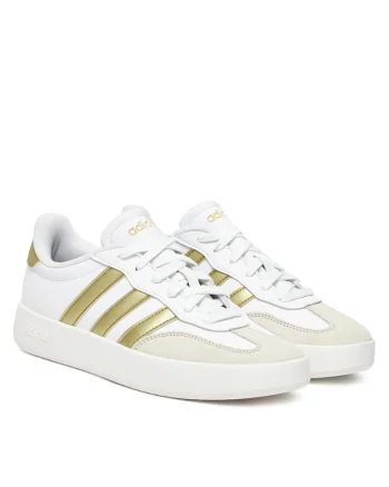 i Adidas, model Barreda, piele ecologica, alb/auriu, pantofi sport dama