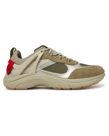 Pantofi sport barbati  Open Green 390, bej, textil, pentru alergare