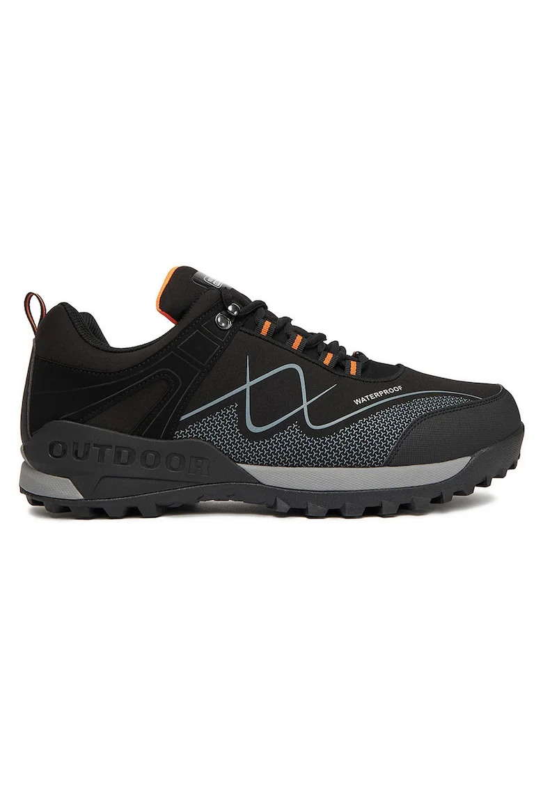 Pantofi sport barbati,  CEO-MP86-19003B, de trekking, negru, textil