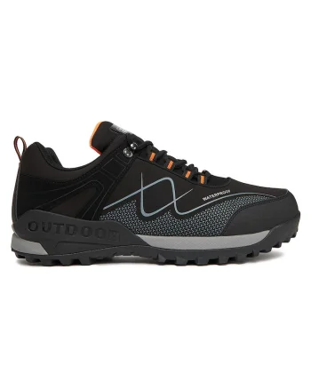 Pantofi sport barbati,  CEO-MP86-19003B, de trekking, negru, textil