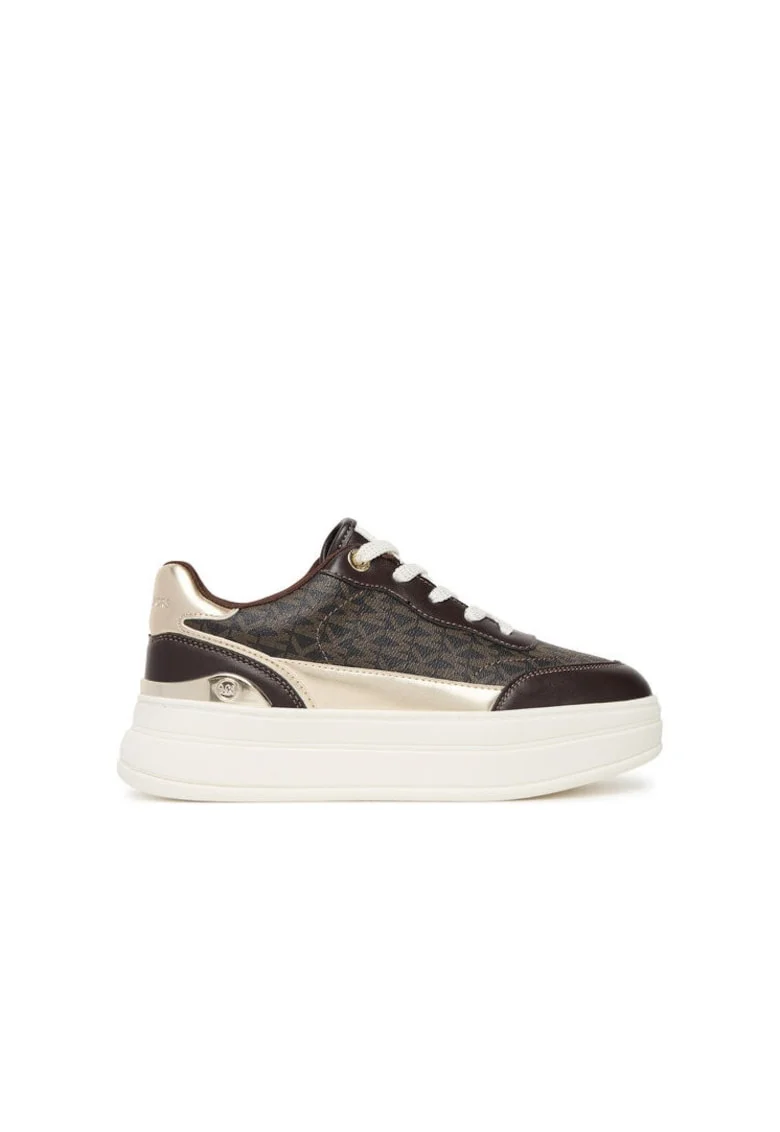 Pantofi sport copii,  maro, piele ecologica