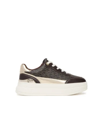 Pantofi sport copii,  maro, piele ecologica