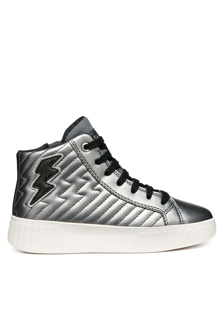 Pantofi sport copii  model Mikiroshi, piele ecologica, argintiu