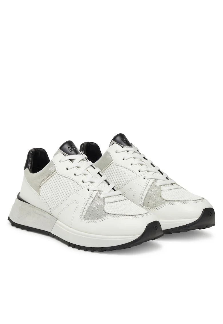 Pantofi sport dama  43S5JMFS7L, piele naturala, alb/gri