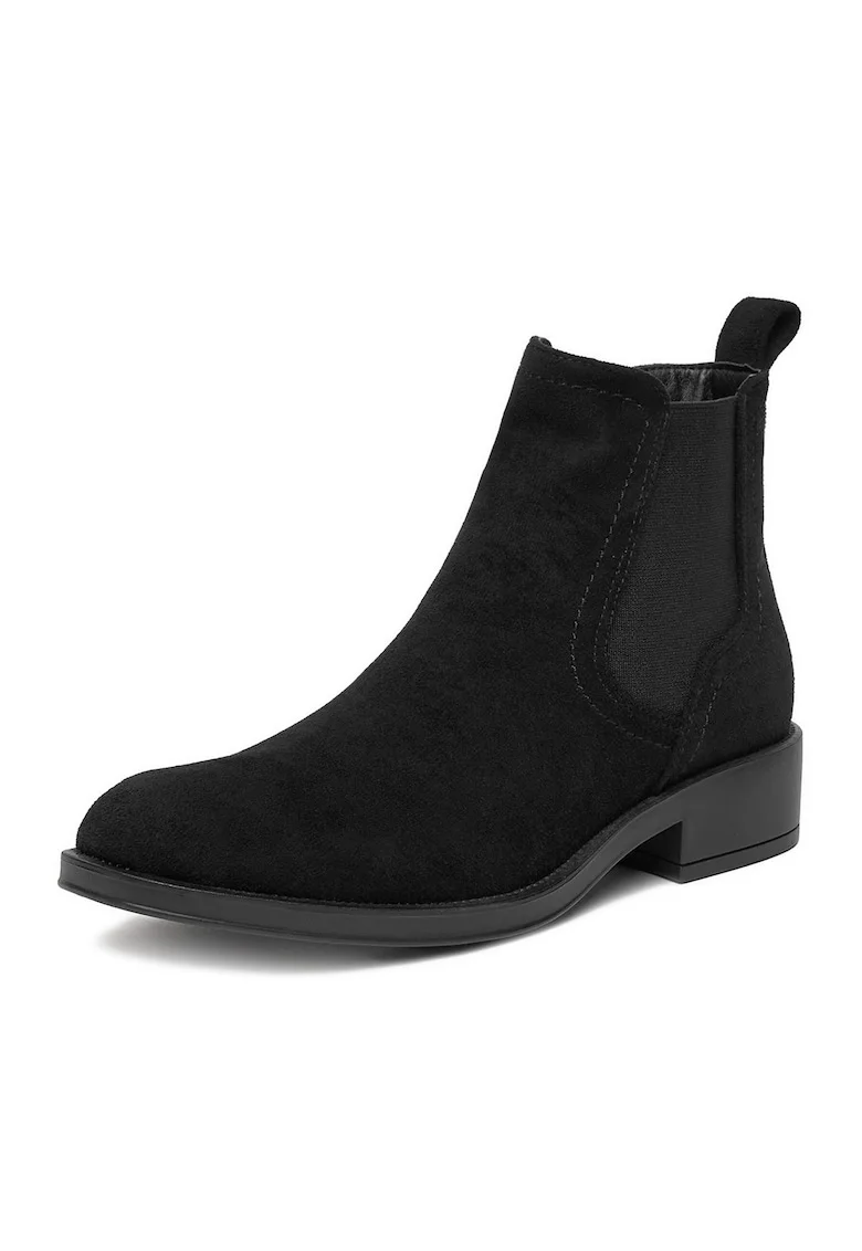 Ghete dama,  botine negru, textil,