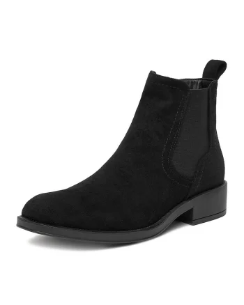 Ghete dama,  botine negru, textil,