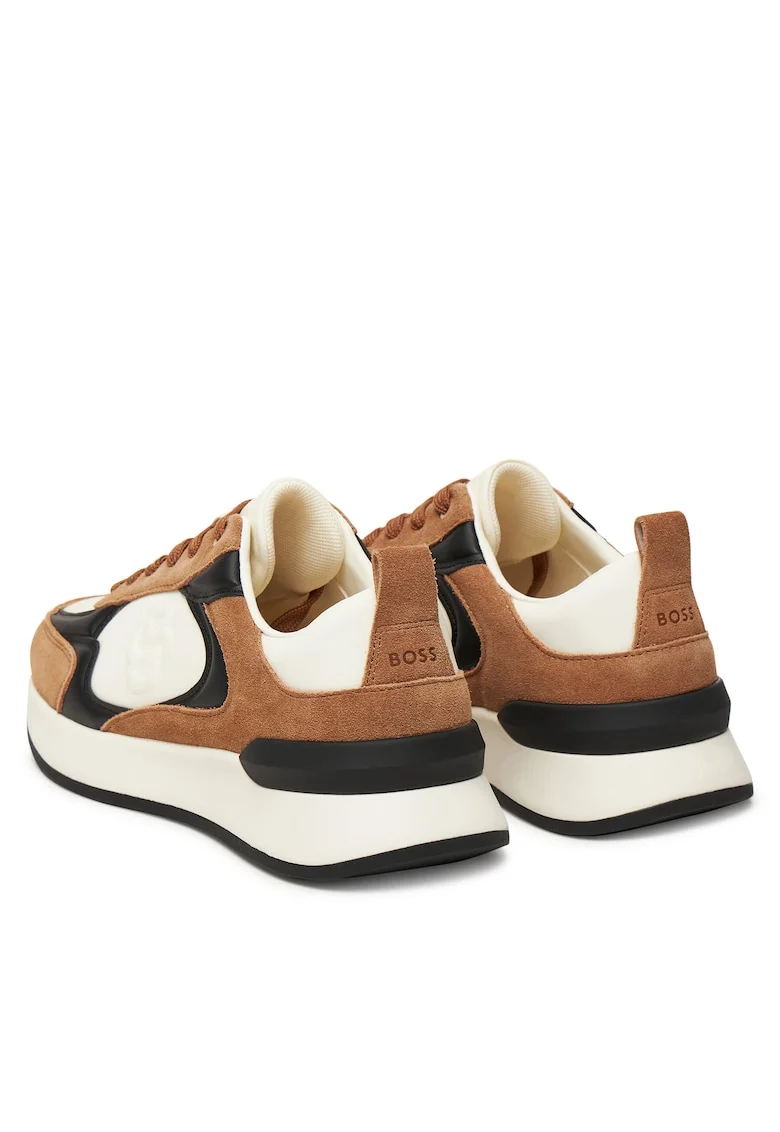 Pantofi sport  50548358, piele naturala, maro/alb