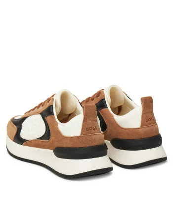 Pantofi sport  50548358, piele naturala, maro/alb