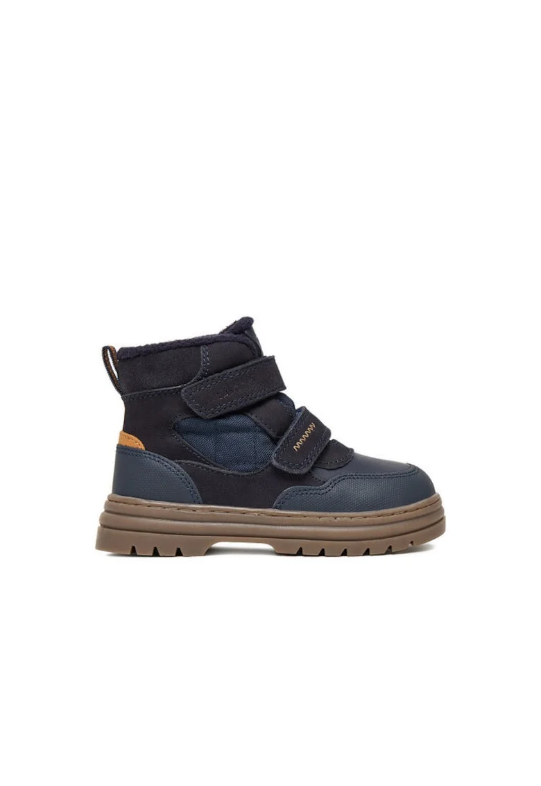Ghete sport baieti,  piele naturala, bleumarin