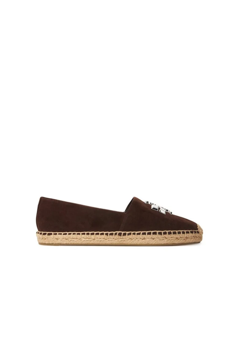 Mocasini dama  espadrile Eleanor, maro, piele naturala