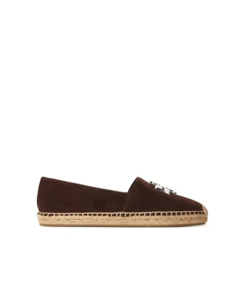 Mocasini dama  espadrile Eleanor, maro, piele naturala