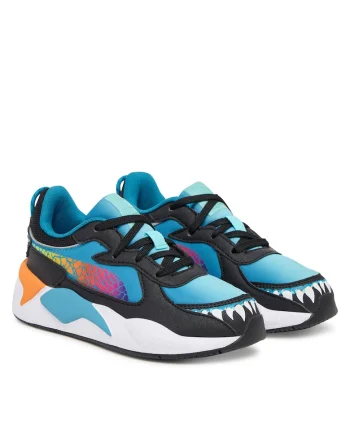 Pantofi sport copii,  Rs-X Hot Wheels 2 Ps, albastru tropical/orange glo, textil,