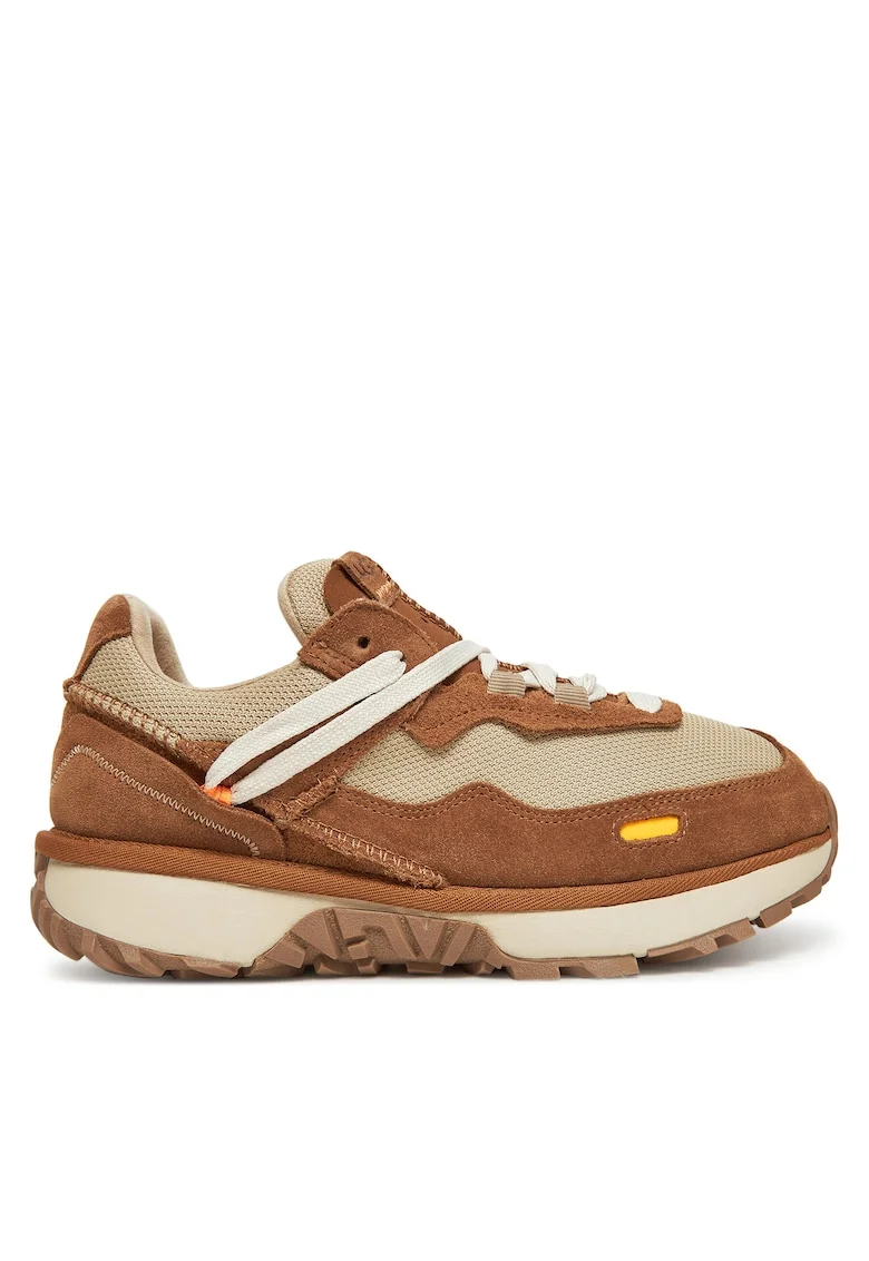 Pantofi sport dama,  piele naturala, maro/bej