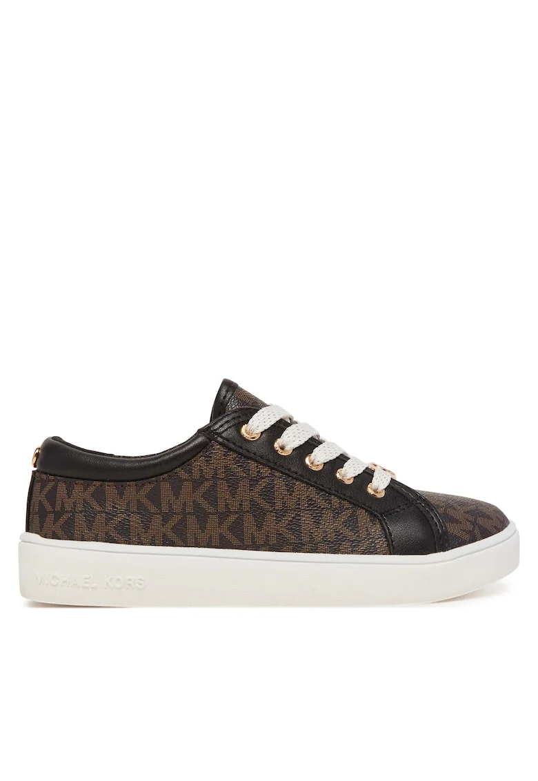 Pantofi sport copii,  sneakers, maro, butternut, auriu, piele ecologica
