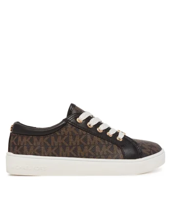 Pantofi sport copii,  sneakers, maro, butternut, auriu, piele ecologica