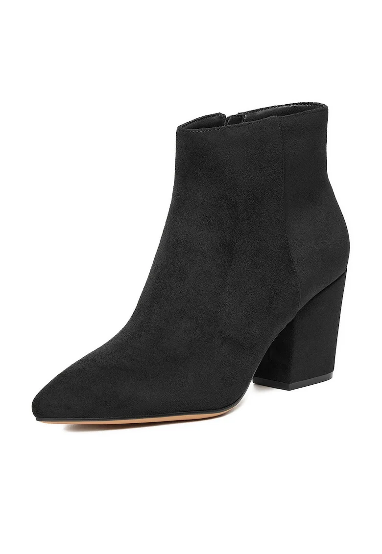 Botine dama,  CEO-ZAKIA-01, negru, textil