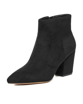 Botine dama,  CEO-ZAKIA-01, negru, textil