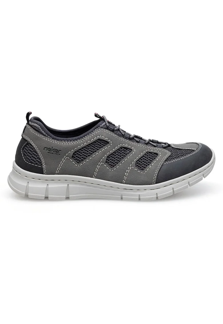 Pantofi barbati,  gri, tesatura - 69875, Gri