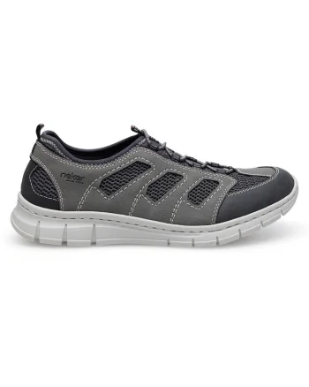 Pantofi barbati,  gri, tesatura - 69875, Gri