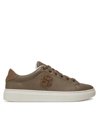 Pantofi sport dama  Open Brown 247, piele naturala, maro,