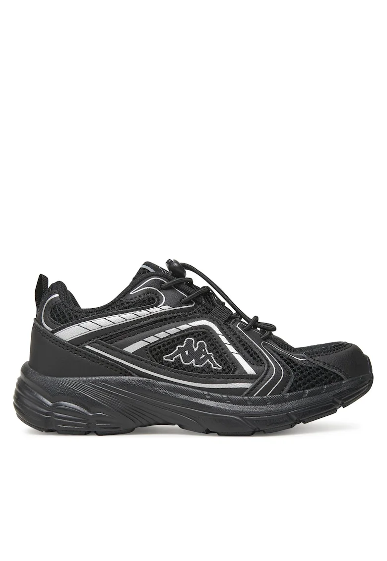 Adidasi sport  unisex, negri, textil, pentru alergare, set copii