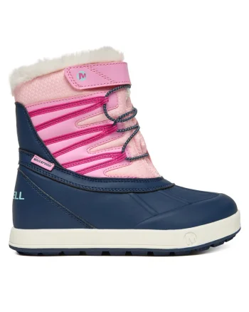 Cizme sport fete,  textil, roz/bleumarin