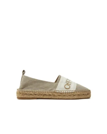 Espadrile dama,  bej, Alb/Bej