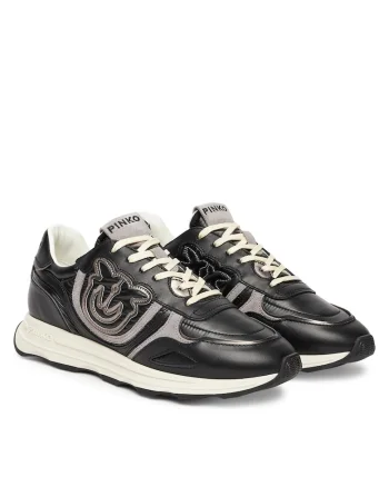 Pantofi sport dama,  Black Z99 Zoe 01 SS0087P023, piele naturala, negru