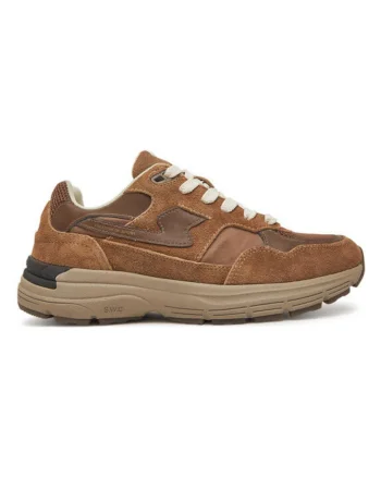 Pantofi sport unisex,  YP032, maro, piele naturala